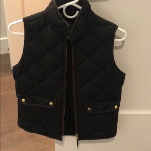 Jcrew black quilted vest